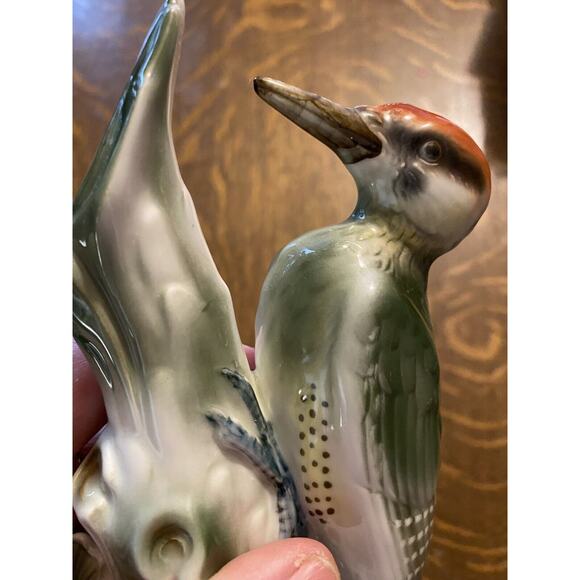 Vintage Gerould Porsellan Bavaria West Germany Porcelain Flicker Woodpecker - Picture 7 of 7